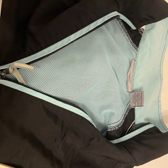 VTG Oleg Cassini Sports Jacket Women L Black Windbreaker NylonBlend FullZip 90s - Picture 4 of 8